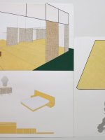Etude d'intérieur - jaune, 2014, technique mixte sur papier